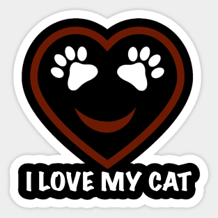 I love my cat Sticker